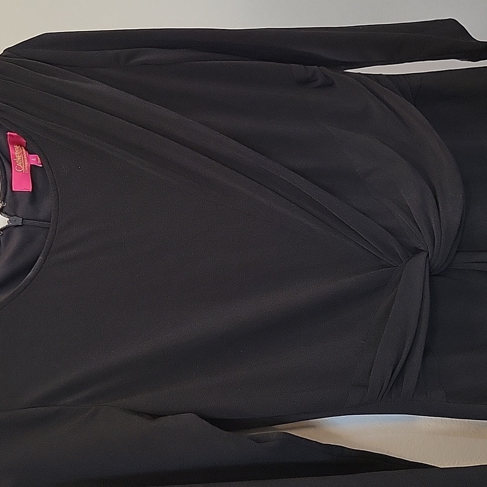 Great condition Catherine Malandrino black dress with twist knot waist